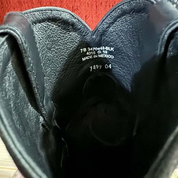 Frye Distressed Black Billy Stud Short Cowboy Boots/Booties - Picture 4 of 6